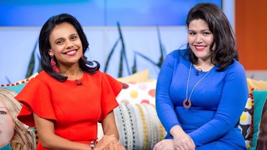 Miranda Tapsell and Nakkiah Lui in the final episode of Get Krack!n.