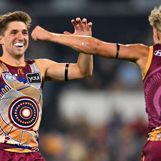 Zac Bailey during arguably his career-best performance for the Lions against Port Adelaide.