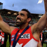 Why Goodes will miss lap of honour at Swans’ 10-year premiership reunion