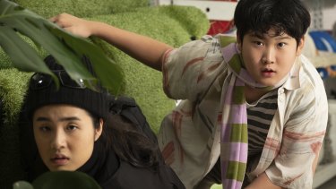 Born To Spy. Hannah Kim and Ocean Lim play tweens whose boring parents are not quite as boring as they think.