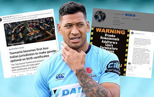 Making his point quite clearly: Israel Folau's social media posts.