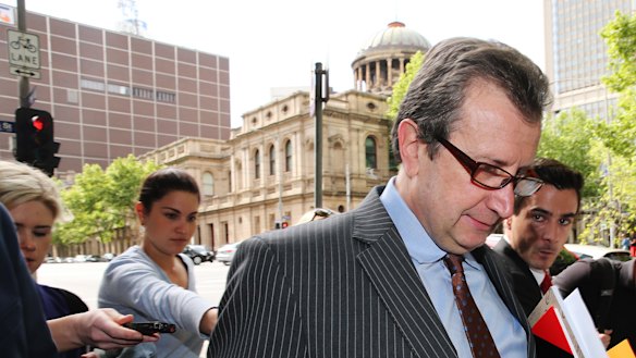 Lawyer George Defteros outside court in Melbourne in 2019. 