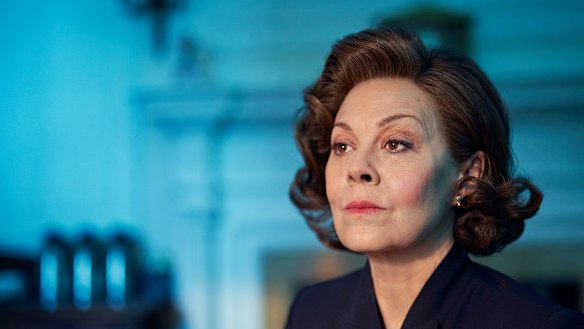 Helen McCrory's Conservative PM Dawn Ellison vividly evokes Margaret Thatcher in Roadkill.
