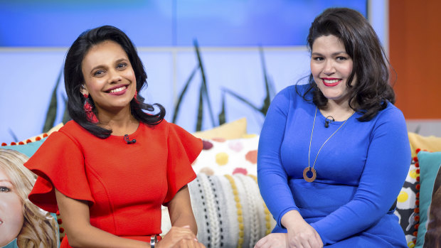 Miranda Tapsell and Nakkiah Lui in the final episode of Get Krack!n.