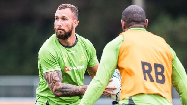 Going nowhere: Quade Cooper says he'll stay in Queensland, but wants to play for the Wallabies again.