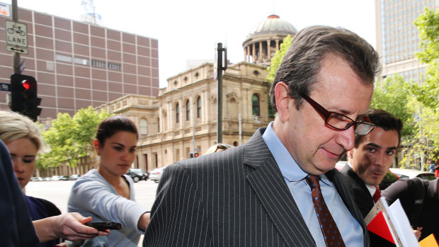 Lawyer George Defteros outside court in Melbourne in 2019. 