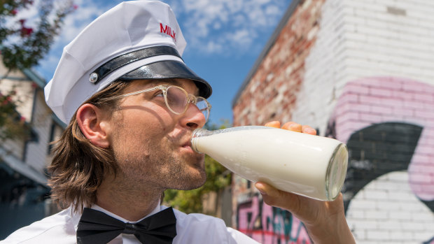 Is it funny or a demeaning distraction having Dr Sandro Demaio dress as a 1950s milkman making a delivery to introduce a segment on the many different types of milk now available in Ask The Doctor?