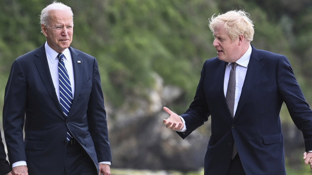 US President Joe Biden held his first overseas meeting with British Prime Minister Boris Johnson in Cornwall.