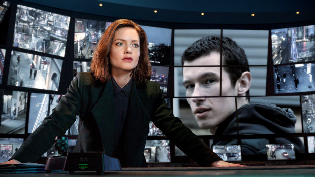 Holliday Grainger stars as Detective Inspector Rachel Carey in British espionage-crime thriller The Capture. Callum Turner is accused murderer Shaun Emery. 