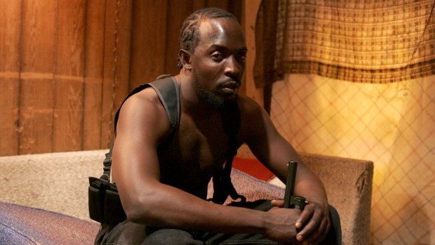 Michael K. Williams as Omar in The Wire; with the help of captions viewers were better able to understand the Baltimore street-speak.