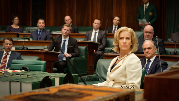 Rachel Griffiths in a scene from Total Control.