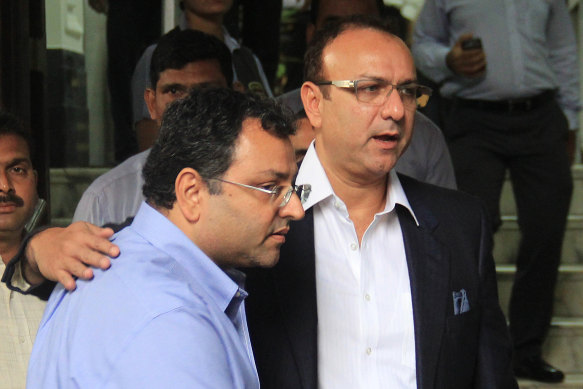 Cyrus Mistry and Shapoor Mistry in 2016. Cyrus was helming the family’s investment company when he died in a September car crash at the age of 54..
