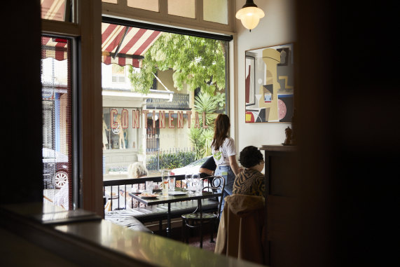 The bar is a popular hangout with locals. 