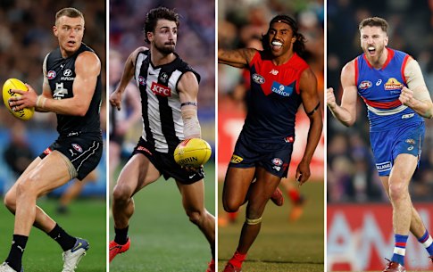 Patrick Cripps, Josh Daicos, Kozzie Pickett and Marcus Bontempelli.