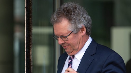 Norman O’Bryan outside the County Court of Victoria on Thursday.