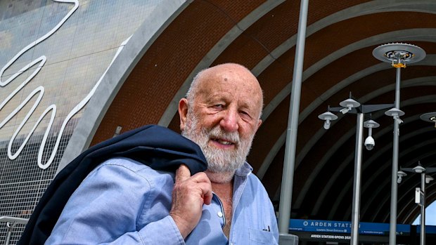 Ray Kinnear at Arden station. His 1997 vision for the Metro Tunnel has finally become reality.