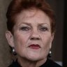 Mehreen Faruqi and Pauline Hanson outside the Federal Court in Sydney on Monday.