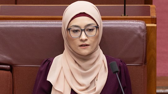 Fatima Payman in the Senate last month.