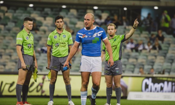 Queanbeyan Blues coach Terry Campese will miss one week for his part in an all-in brawl.