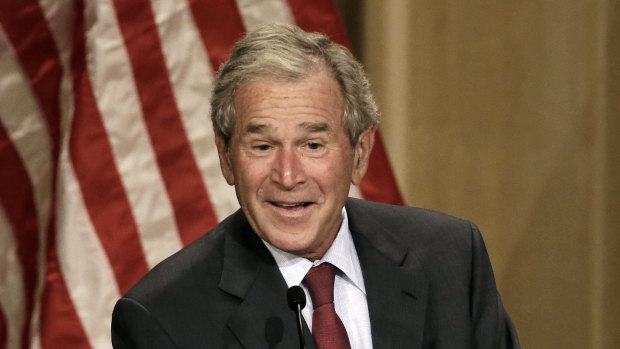 Former president George W Bush.
