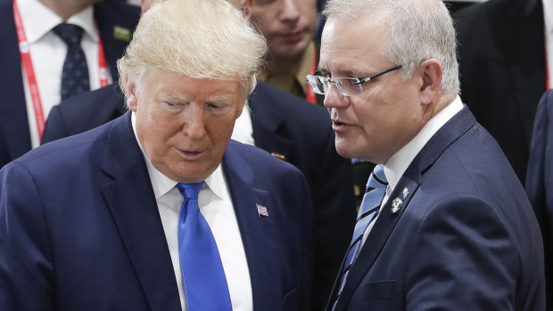 US President Donald Trump and Prime Minister Scott Morrison at the G20.