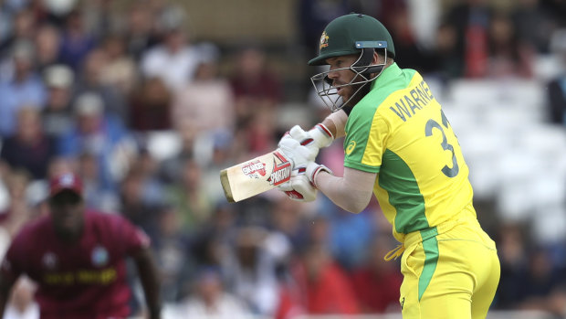 David Warner has been involved in a mishap at training in London.