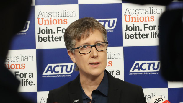 ACTU secretary Sally McManus has rejected any trade offs that would leave workers worse off. 