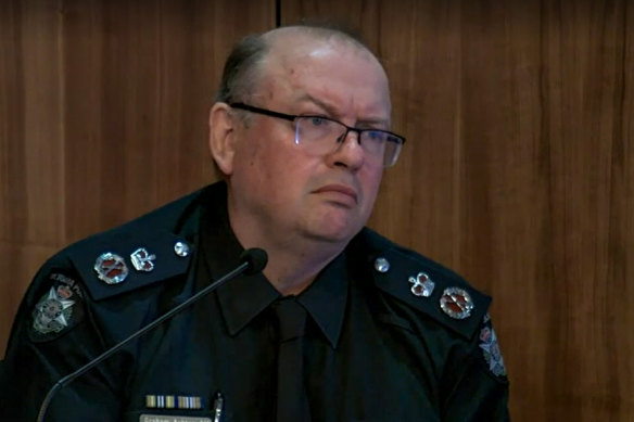 Graham Ashton in the witness box at the royal commission on Monday