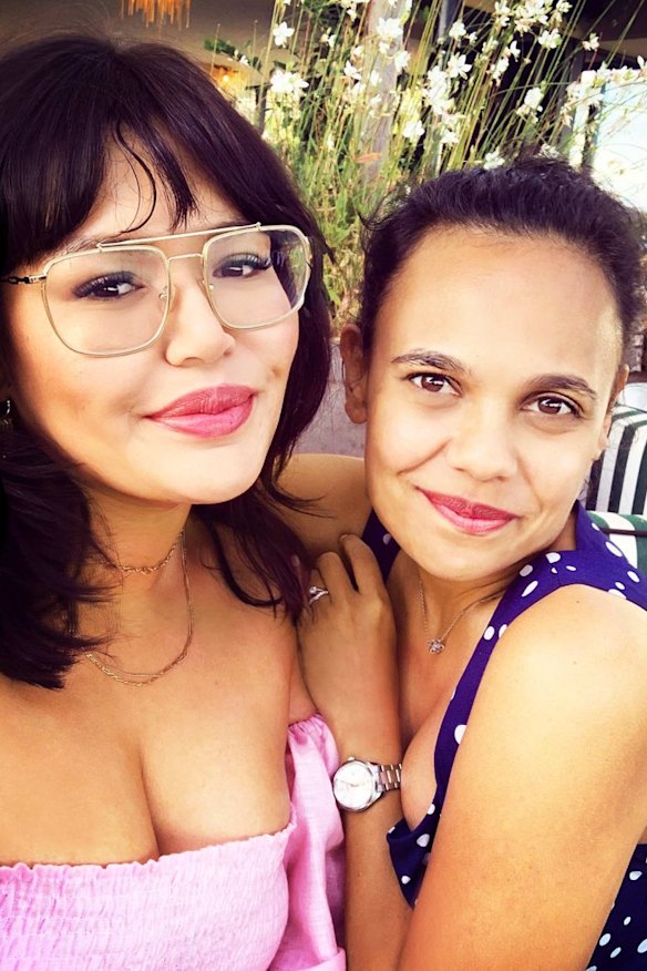 Nakkiah Lui, left, and Miranda Tapsell's podcast, The Debutantes, may focus on Aboriginal debutante balls, but it is really about so much more. 