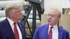 Donald Trump and Anthony Pratt at Pratt Industries’ box factory in Ohio in 2019.