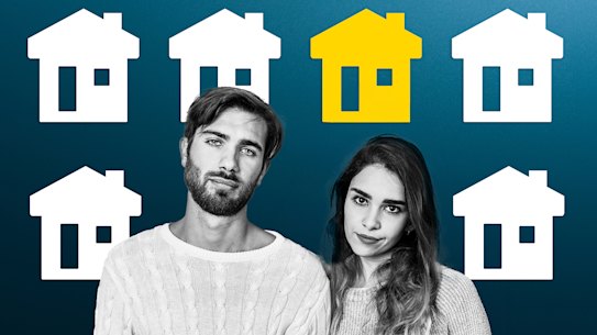 Young couple looking to buy their first home.