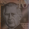 A £10 bank note bearing a portrait of King Charles III, which enters circulation on June 5.