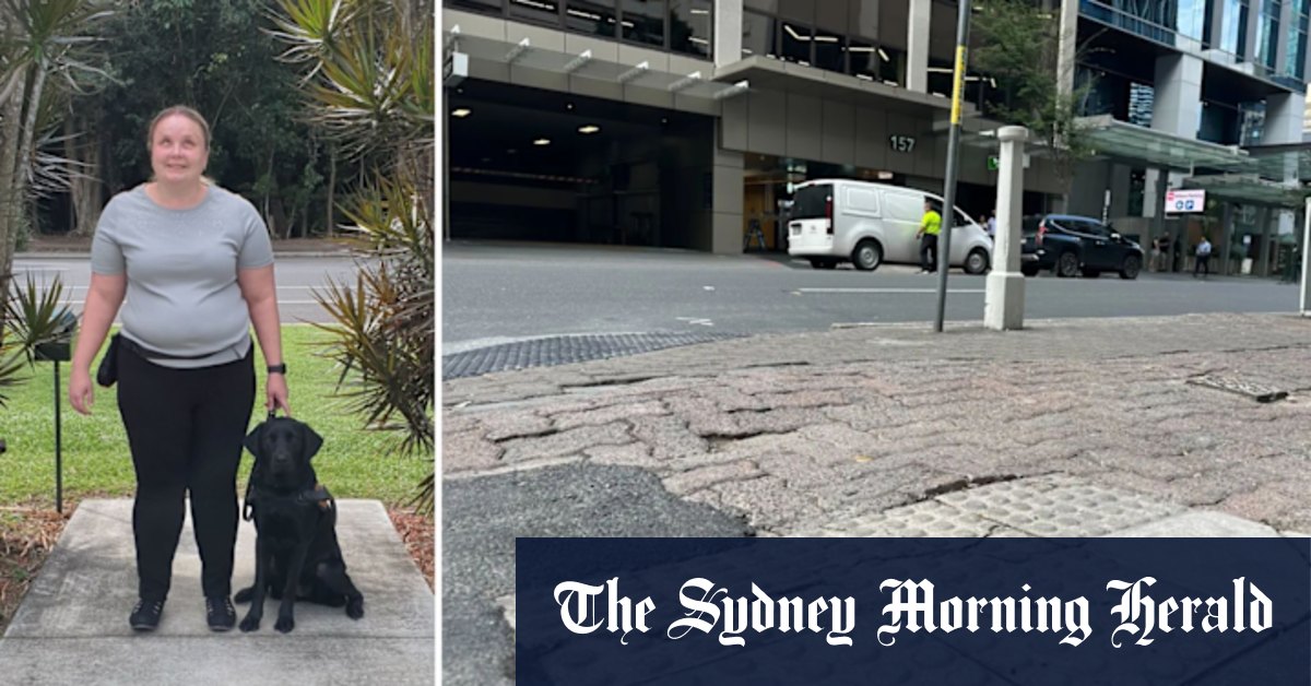 A dodgy footpath is more than an inconvenience for Caitlin – it can make travel dangerous
