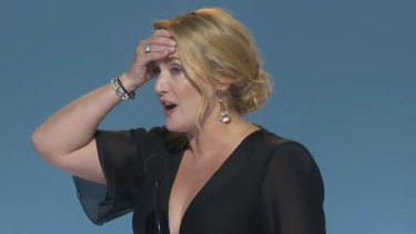 Kate Winslet wins an Emmy for her role in Mare of Easttown.