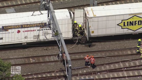 Commuters experienced major delays on the Sydney Trains network after a freight train caught fire in Hornsby.
