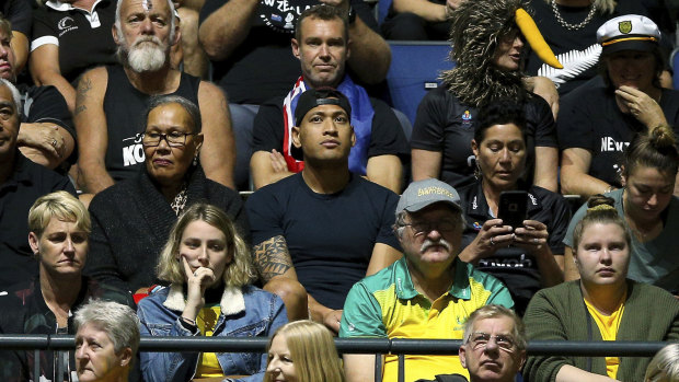 Face in the crowd: Seeing his former teammates being named for Japan must have hurt Israel Folau.