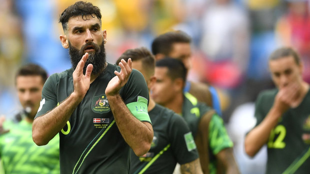 Support: Australia captain Mile Jedinak.