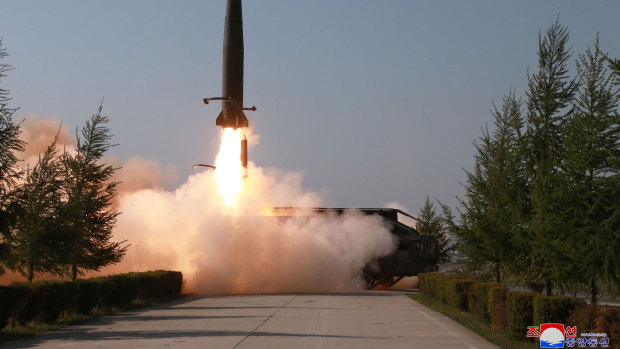 North Korea fired two suspected short-range missiles towards the sea in May 2019.