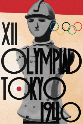 A poster for the ill-fated Tokyo Games of 1940 and, below, the shortlived Helsinki replacement.