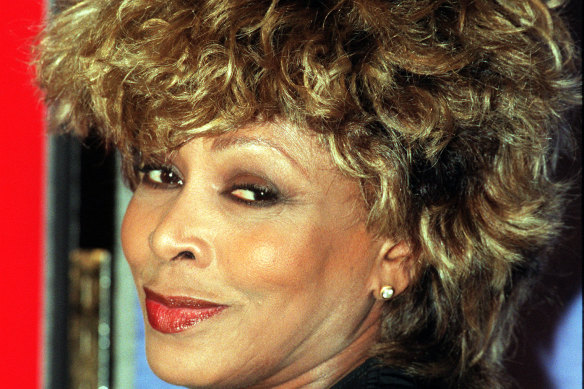Tina Turner at a press conference in Sydney’s Double Bay in 1997.