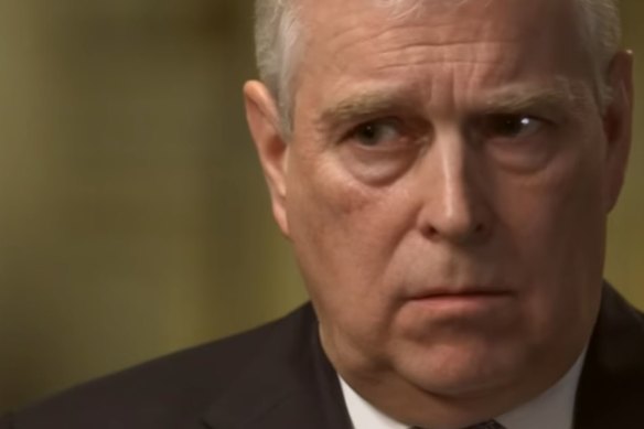 Prince Andrew during his BBC interview.