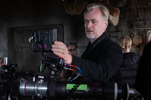 Christopher Nolan on the set of The Odyssey.