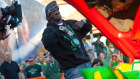 Flavor Flav attends the at the 22nd Annual World’s Shortest St. Patrick’s Day Parade in Hot Springs.