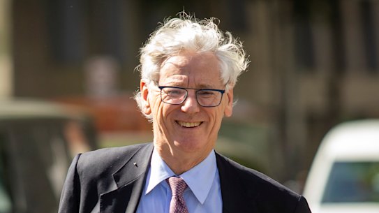 Seven executive Bruce McWilliam arrives at court.