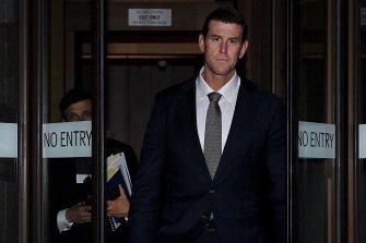 Ben Roberts-Smith leaving the Federal Court in Sydney last year. 