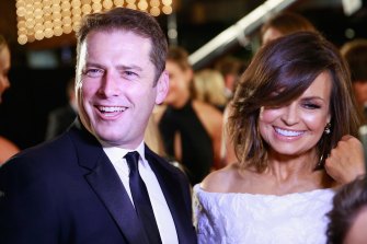 Former Today co-hosts Karl Stefanovic and Lisa Wilkinson at the Logies in 2015.