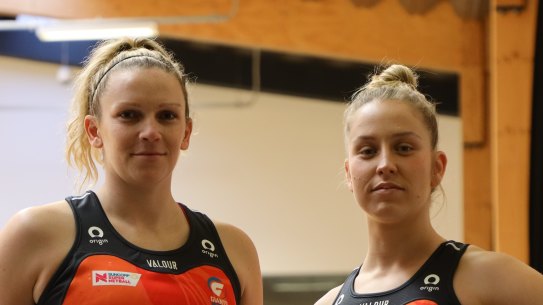 Giants captain Jo Harten and vice-captain Jamie-Lee Price ahead of the minor semifinal on Sunday.