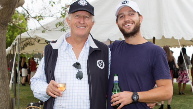 John Marshall with his son Adam Marshall at their Kurri Burri Polo Club in Windsor.