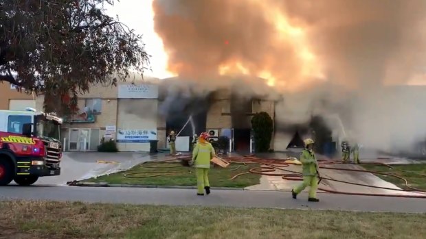 The fire sent dense smoke billowing into neighbouring units.