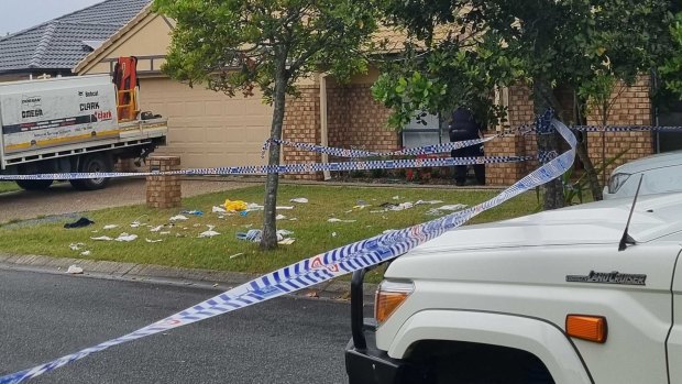 The scene in North Lakes after the violence.
